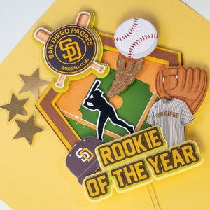San Diego Padres cake topper, 3D Shaker cake topper, Baseball theme cake topper, Sport Cake topper, Baseball birthday Party, Toppers shakers