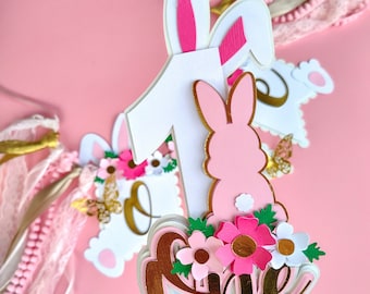 One bunny cake topper, some bunny is one, first birthday, bunny birthday, bunny 1st birthday, bunny banner, first birthday, bunny, one