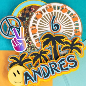 Ferris wheel cake topper, Amusement Park Cake topper, Festival cake topper