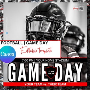 DIY Canva EDITABLE Football Game Day Post