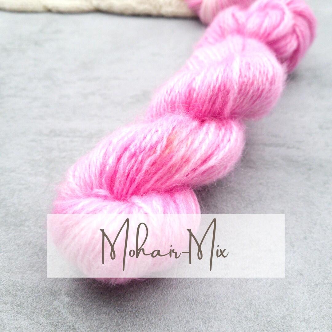 Fat Mohair Hand Dyed Wool in Bubblegum Dye Etsy