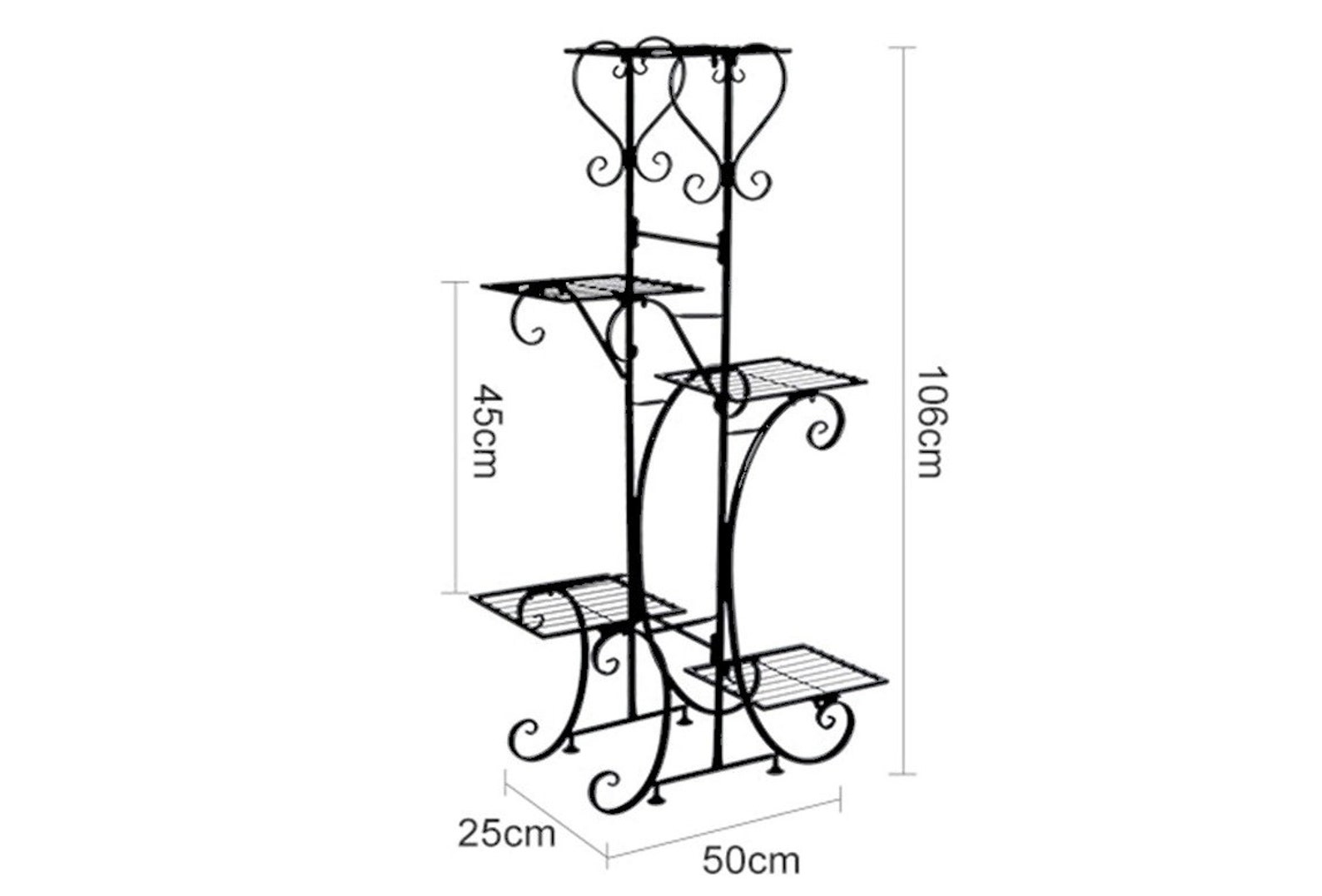 5 Tier Plant Stand Indoor Outdoor, Tall Flower Display Stand, Multi