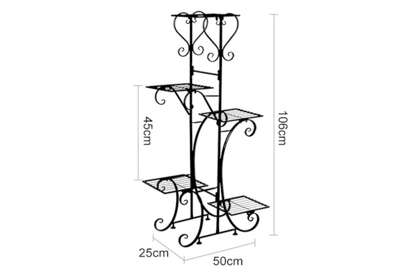 5 Tier Plant Stand Indoor Outdoor, Tall Flower Display Stand, Multi