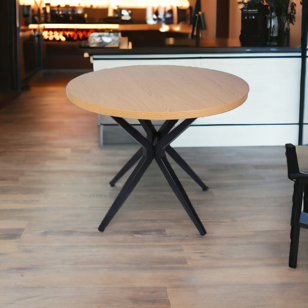 Round Dining Table, Modern Kitchen Table for 24 Persons, 1.5 Thickness