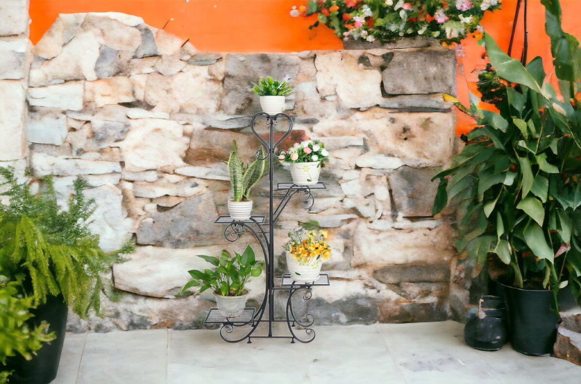 5 Tier Plant Stand Indoor Outdoor, Tall Flower Display Stand, Multi