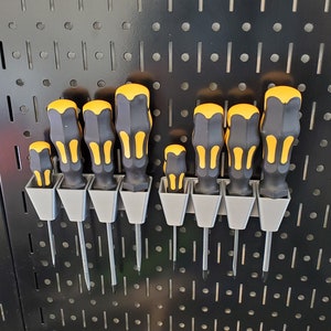 3D Printed Pegboard Screwdriver Storage (2-Pack)