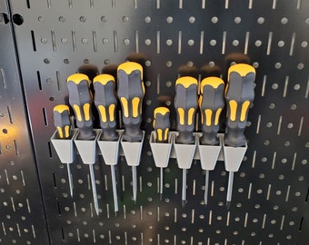 3D Printed Pegboard Screwdriver Storage (2-Pack)