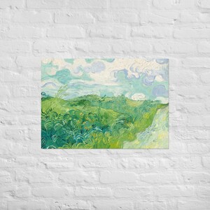 Van Gogh Green Wheat Fields Print: Impressionist Landscape Art