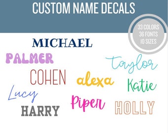 Custom Vinyl Name Decals Wedding Kids Bachelorette Bachelor