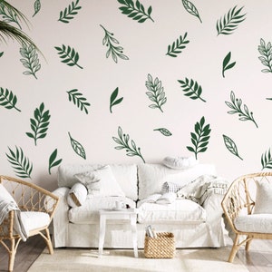 Leaf Wall Decals Removable Stickers Peel and Stick
