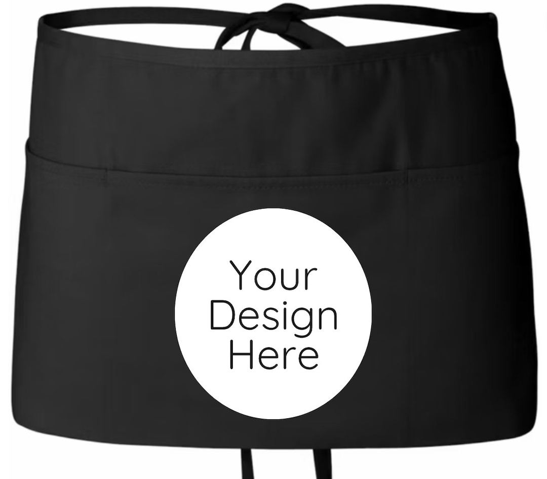 Custom Apron, Personalized Mini Apron, Server Apron, Monogram Waist Apron, Apron With Logo
