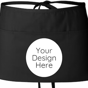 Custom Apron, Personalized Mini Apron, Server Apron, Monogram Waist Apron, Apron with Logo, Teacher Apron, Small Business Apron, Vendor Fair