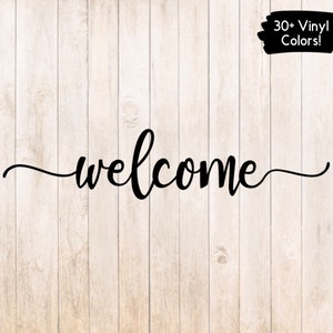 Welcome Decal, Front Door Vinyl Decal, Door Sticker, Waterproof Sticker, Porch Decor, DIY Home Decor