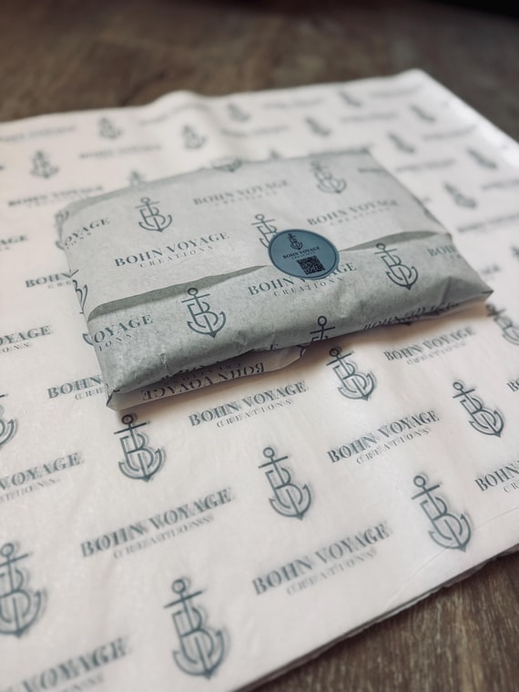 Custom Tissue Paper | Personalized 25.75" x 20" | Full Color Logo Edge to Edge | Packaging for Small Business Branding | Free Shipping