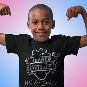 Patriottisch shirt, We The People, In God We Trust, VS, Heart & Courage, 4 juli, Memorial Day, Dag van de Grondwet, Amerikaans, Freedom Shirt