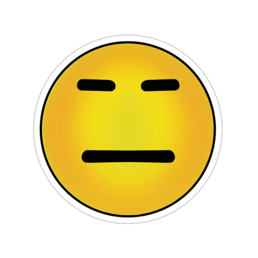 Annoyed Emoji Vinyl Sticker Etsy
