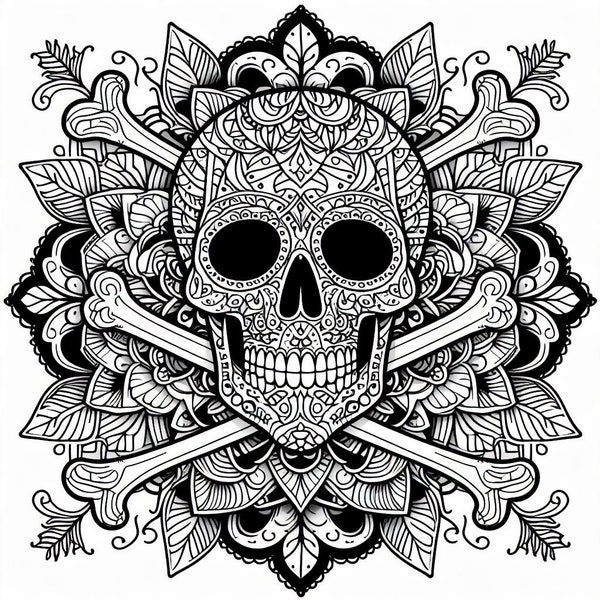 Mystical Mandala Skulls: A Coloring Journey