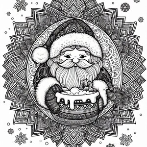 Mandala Santa Coloring Pages - Etsy