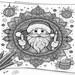 Mandala Santa Coloring Pages - Etsy