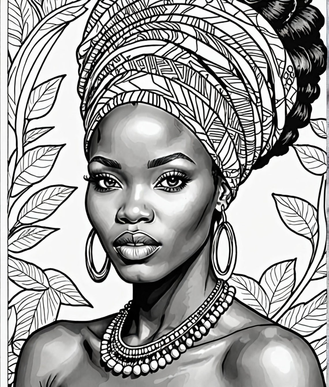 African Queen Coloring Pages - Etsy