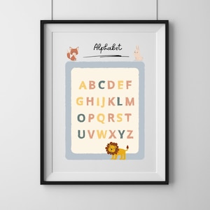Alphabet, ABC pour enfants, apprentissage, affiche d&#39;apprentissage ABC, inscription scolaire, lettres, affiche, image, à télécharger