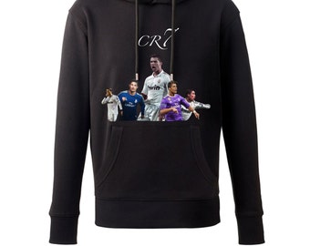 Ronaldo Inspired Football Hoodie Jumper CR7 Al Hilal Real Madrid Days Jumper Soccer Fan Gift for Summer Manchester United GOAT Legend