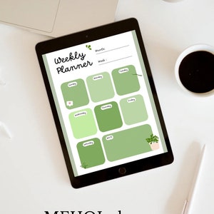 Planificador semanal, planificador imprimible A4, ideal para ser productivo y organizado