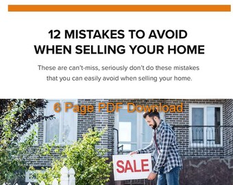 12 mistakes to avoid when selling home