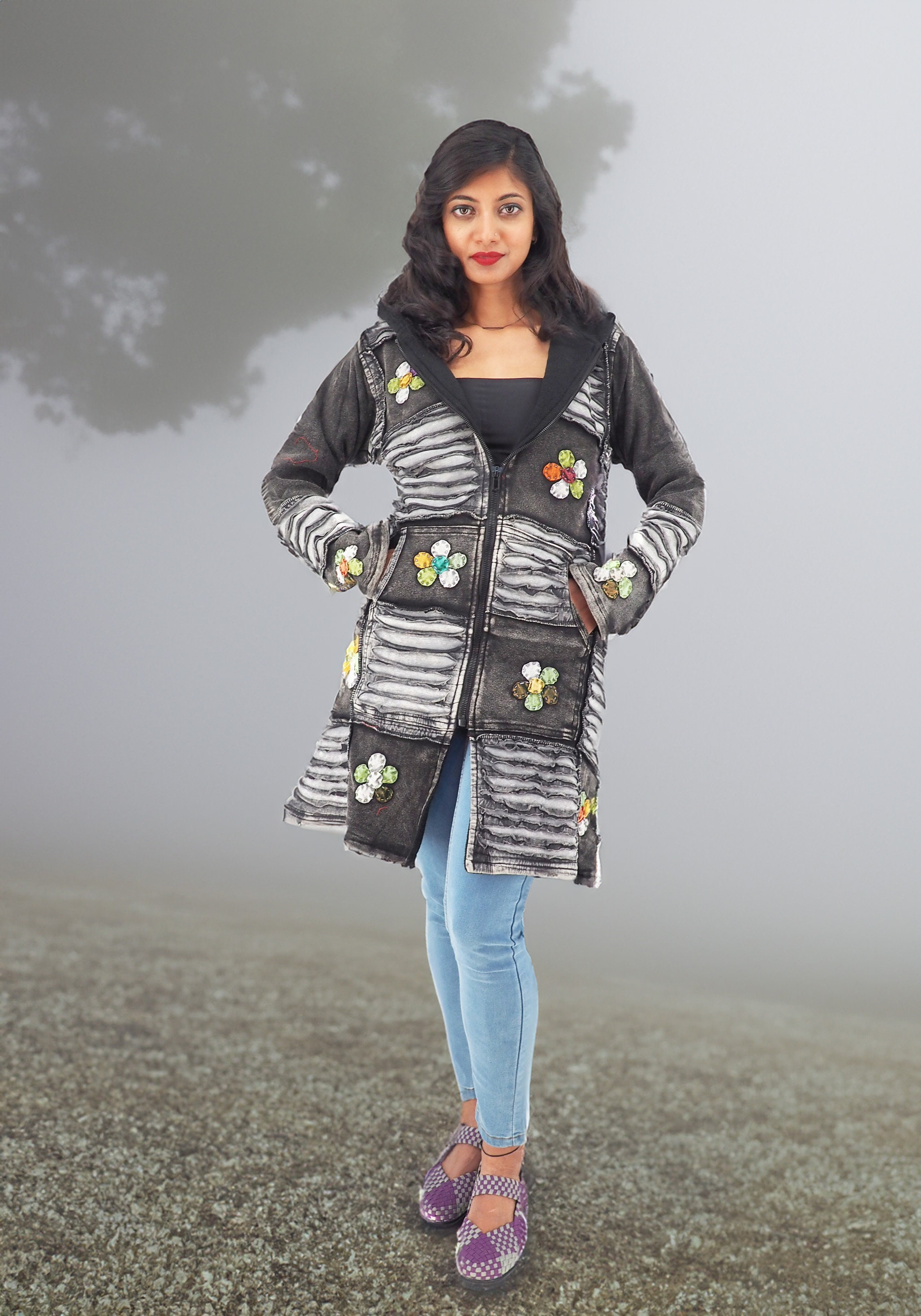 Patchwork overcoat shop