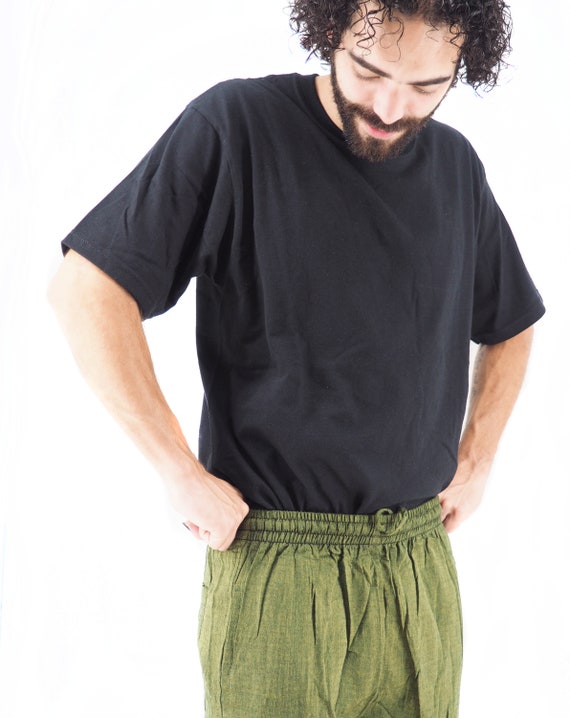 Handmade Casual Boho Cotton Hippie Yoga Pants Size M-L-XL Gray