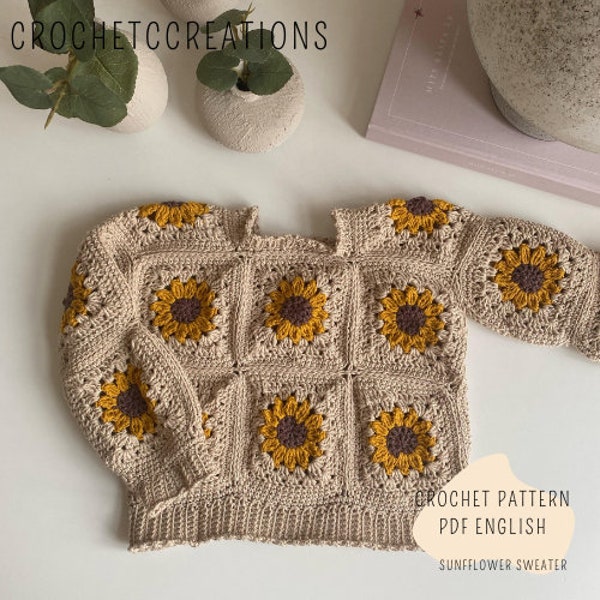 Crochet Pattern - Sunflower sweater