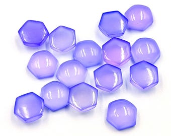 Natürlicher Lavendel Chalcedon Hexagon Cabochon Lose kalibriert Edelstein Alle Größen erhältlich