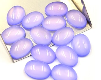 AAA+ Natural Lavender Chalcedony Oval Cabochon Loose Calibrated Gemstone All Sizes Available Here