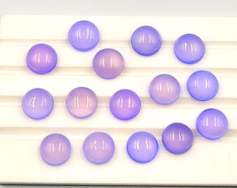 AAA+ Quality Lavender Chalcedony Round Cabochon Loose Gemstone All Sizes Available Here
