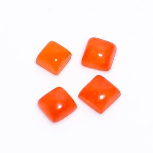 Natuurlijke rode jade vierkante losse gekalibreerde edelsteen ALLE maten beschikbaar: 3 x 3 mm tot 15 x 15 mm