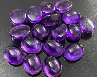 AAA+ Natural Purple Amethyst Oval Loose Calibrated Gemstone Jewelry Gemstone, ALL Size Available