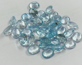 AAA Quality Sky Blue Topaz Oval Faceted Cut Loose Gemstone: