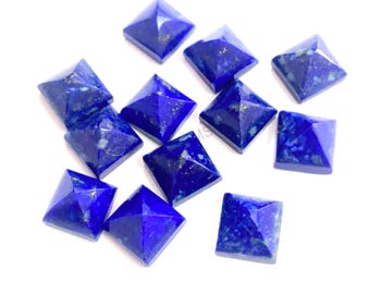 Natural Lapis Lazuli Square Pyramid Gemstone: Afghanistan Loose Stone 3-15mm