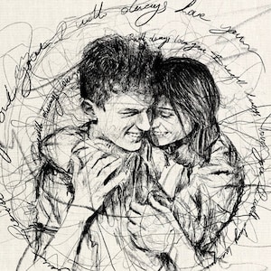 Portret Pary, Portret Ze Zdjęć, Niestandardowa Ilustracja, Portret z Kreskówek, Niestandardowa Ilustracja Pary, Niestandardowa Ilustracja Zwierzaka