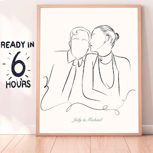 Faceless Portrait, Custom illustration, Photo illustration, Personalised photo, Personalised portrait, Boyfriend gift, Custom drawing gift