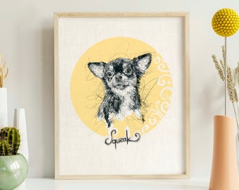 Custom Line Art, Single Line Art,Custom Line Drawing Pet Portrait, Dog Portrait, Pet Line Art, Line Tattoo, Personalized Gift, Outline