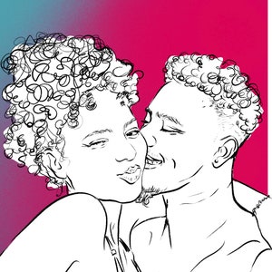 Personalized Drawing, Gift for boyfriend, Personalized Line art, Custom Line Drawing, Line Drawing From Photo, Caricature From Photo