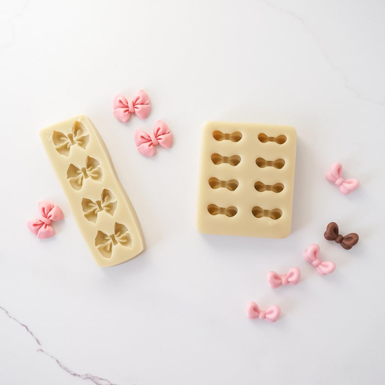 mini ribbon bow silicone molds