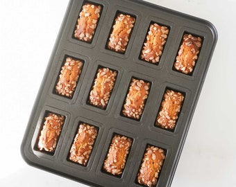 Financier Cake Pan - 12 Cavity | Deep Financier Pan