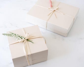 Natural Bakery Box - 2 Sizes | Pack of 5 | Cookie Boxes | Pastry Boxes | Bakery Boxes | Dessert Boxes | Gift Boxes | Favor Boxes