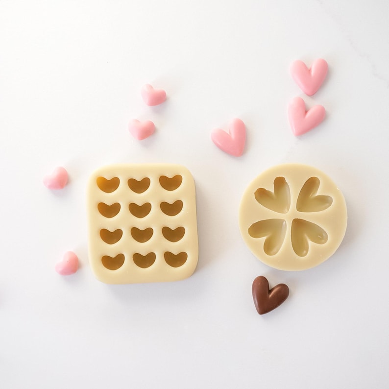 mini hearts silicone mold