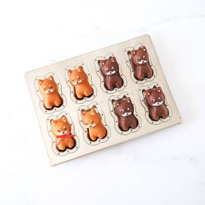 Shiba inu madeleines, silicone coated madeleine pan