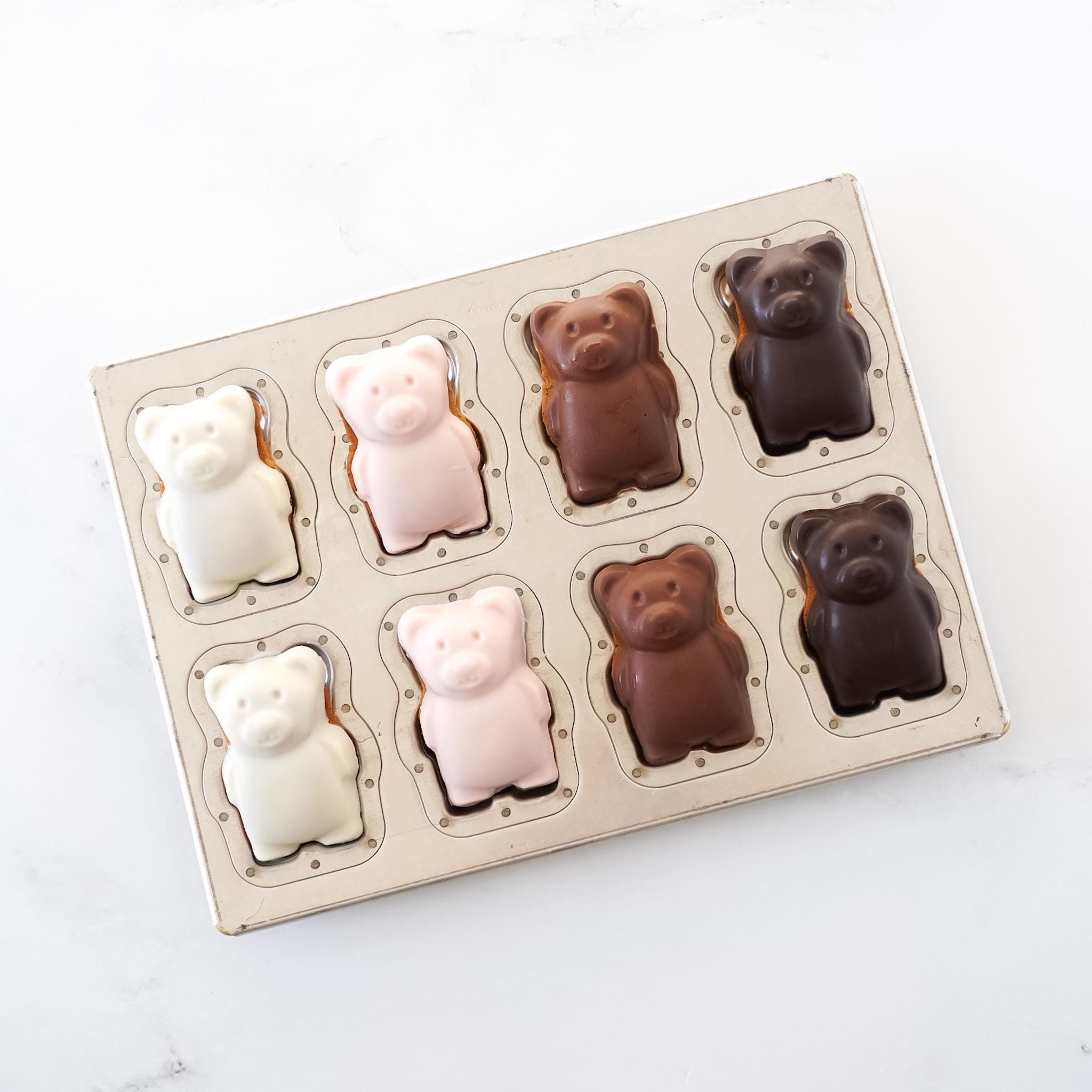 Silicone Coated Madeleine Pan - Bear | Matsunaga Japan Animal