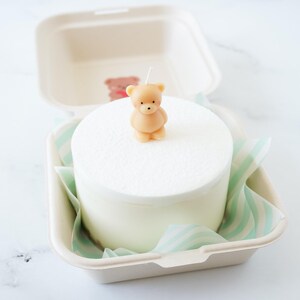 Birthday Candle - Bear with Scarf | Baby Shower Animal Cake Topper | Party Cake Decoration | Cupcake Topper | Party Candle | Cake Topper