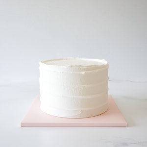 Blush Pink Cake Boards | Pack of 5 | Premium Matte Cake Boards | 8 1/16&quot; x 8 1/16&quot; | 9 1/4&quot; x 9 1/4&quot; | 10 3/8&quot; x 10 3/8&quot; | Square Cake Drums